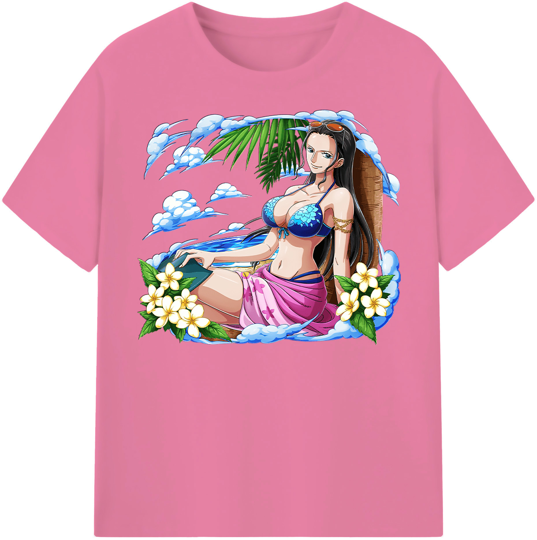ワンピース ニコ・ロビン ONE PIECE Nico Robin 綿100％半袖Tシャツ（フロントプリント）